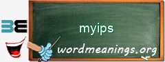 WordMeaning blackboard for myips
